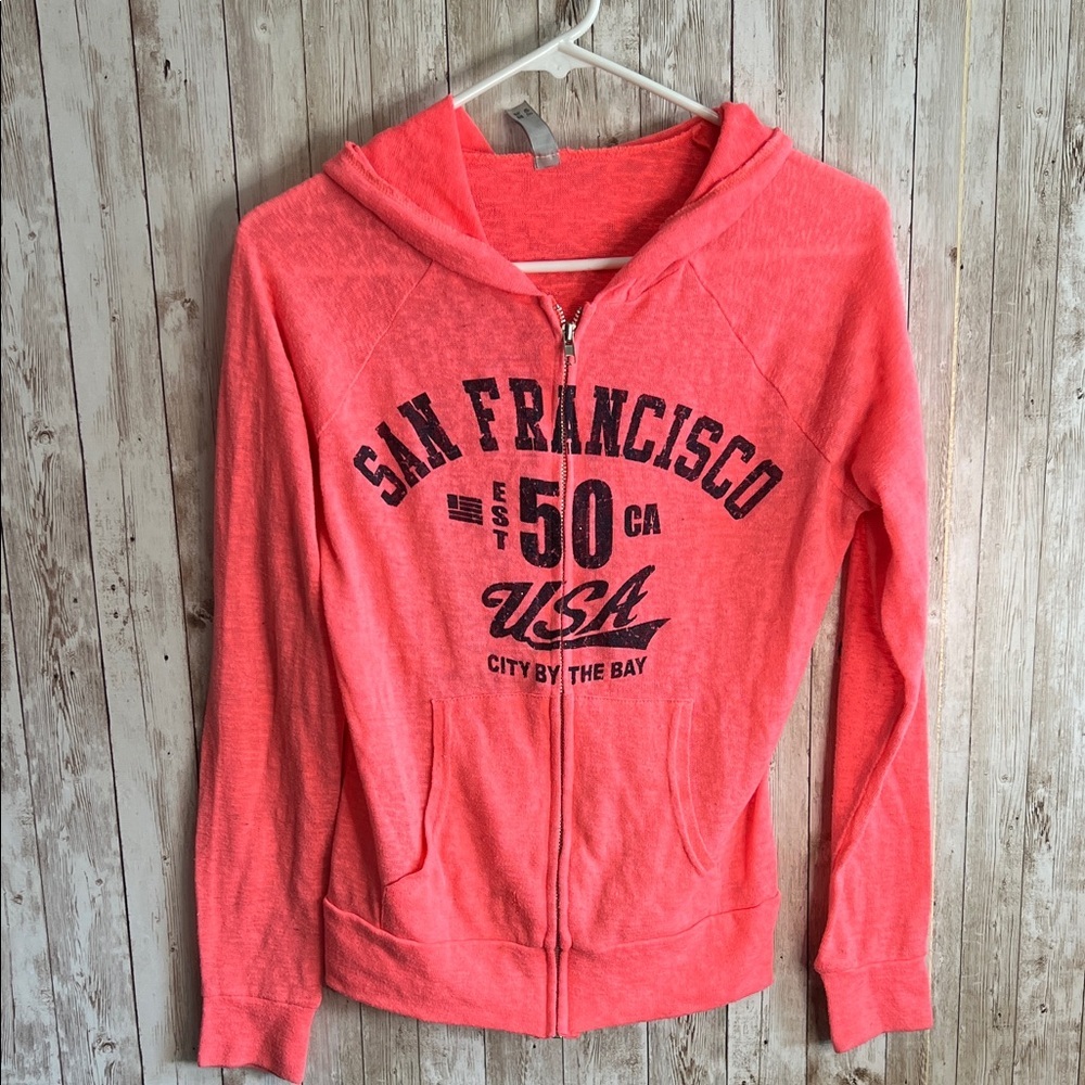 🌖 San Francisco Graphic Hoodie - Coral